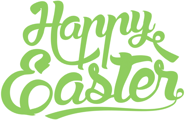 This png image - Happy Easter Green Text PNG Clip Art, is available for free download