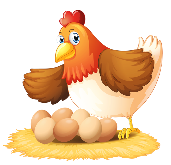 This png image - Hen with Eggs PNG Clipart, is available for free download