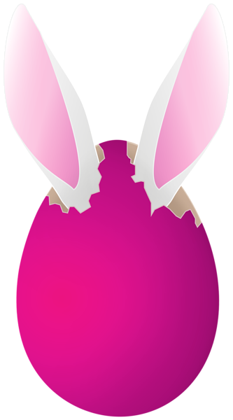 This png image - Pink Easter Egg with Bunny Ears PNG Clipart Image, is available for free download