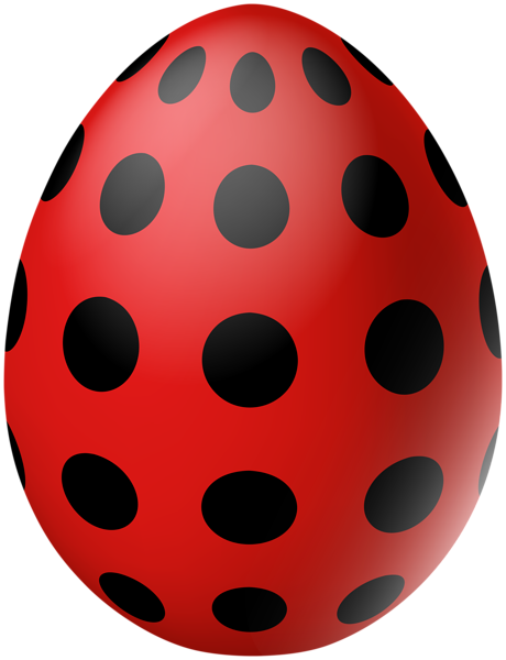 This png image - Red Dotted Easter Egg PNG Clipart, is available for free download