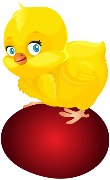 This png image - Red Easter Egg and Chicken PNG Clip Art, is available for free download
