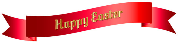 This png image - Red Happy Easter Banner PNG Clip Art Image, is available for free download