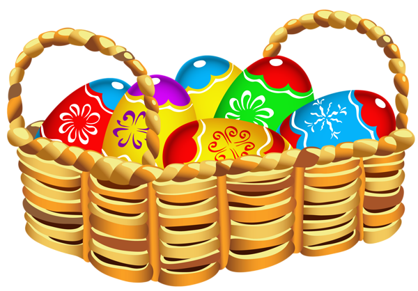 This png image - Square Basket with Easter Eggs PNG Clipart, is available for free download