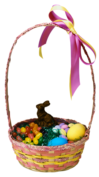 This png image - Transparent Easter Basket and Bunny PNG Clipart Picture, is available for free download