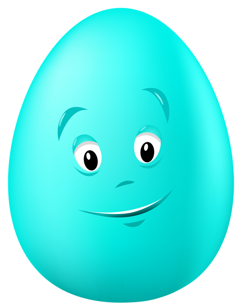 This png image - Transparent Easter Blue Egg with Face PNG Clipart Picture, is available for free download