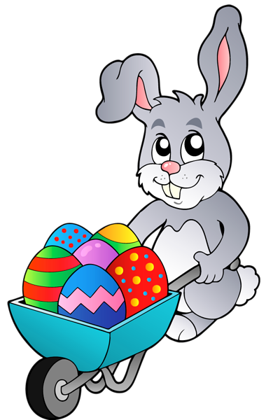 This png image - Transparent Easter Bunny with Egg Cart PNG Clipart Picture, is available for free download