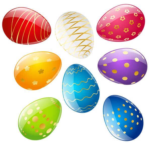 This png image - Transparent Easter Deco Eggs Set PNG Clipart, is available for free download