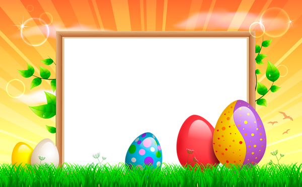 This png image - Transparent Easter Frame, is available for free download