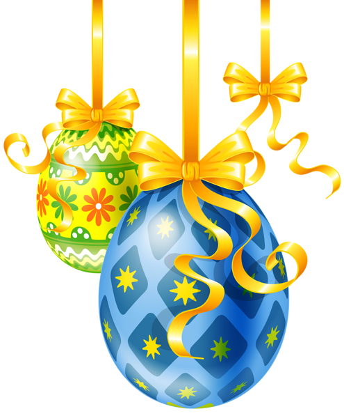 This png image - Transparent Easter Hanging Eggs PNG Clipart Picture, is available for free download