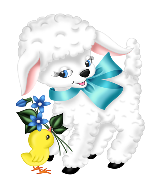 This png image - Transparent Easter Lamb and Chicken PNG Clipart Picture, is available for free download