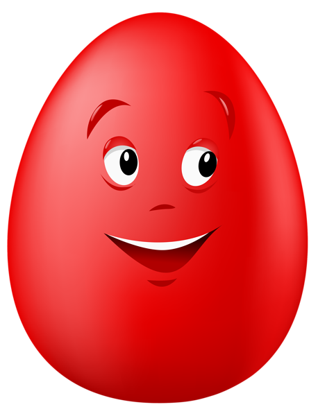 This png image - Transparent Easter Red Smiling Egg PNG Clipart Picture, is available for free download