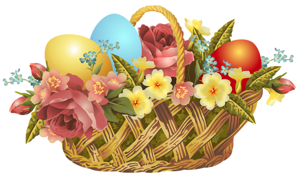 This png image - Vintage Easter Basket Transparent PNG Clip Art Image, is available for free download