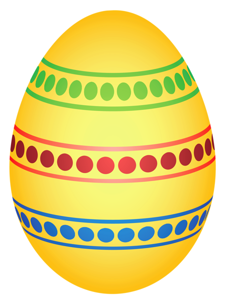 This png image - Yellow Colorful Dotted Easter Egg PNG Clipairt Picture, is available for free download