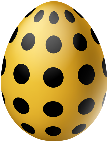 This png image - Yellow Dotted Easter Egg PNG Clipart, is available for free download