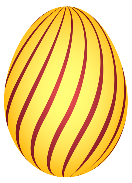 This png image - Yellow Striped Easter Egg PNG Clipairt Picture, is available for free download