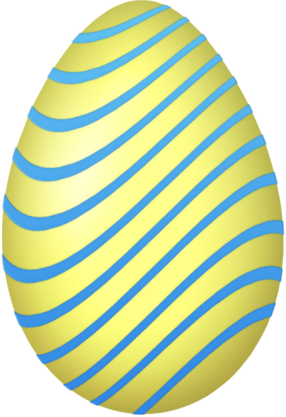 This png image - Yellow and Blue Easter Egg, is available for free download