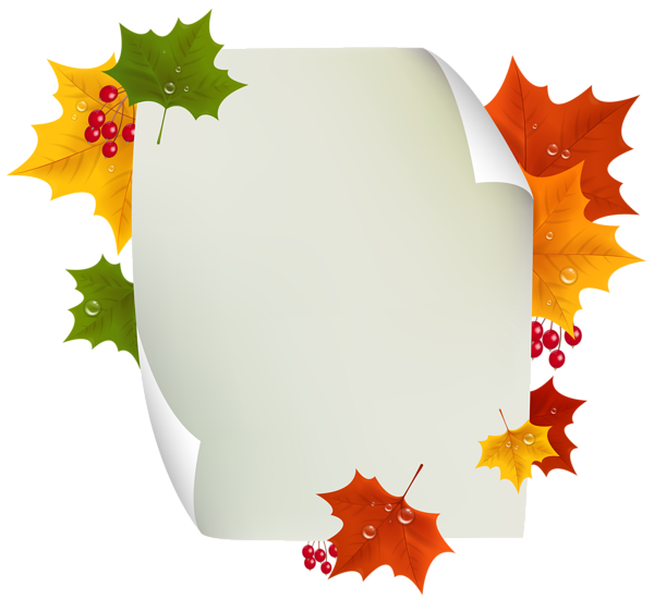 This png image - Autumn Blank Page Decor PNG Clipart Image, is available for free download