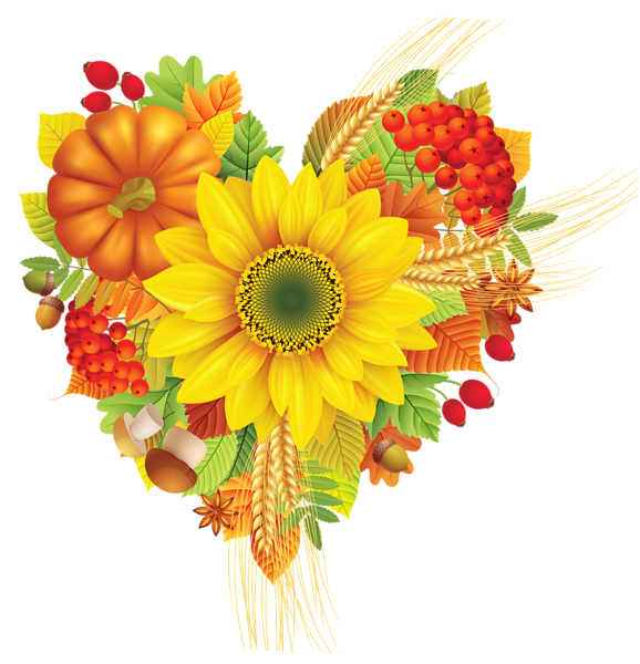 Autumn Heart Leaves Decoration PNG Clipart Image | Gallery ...