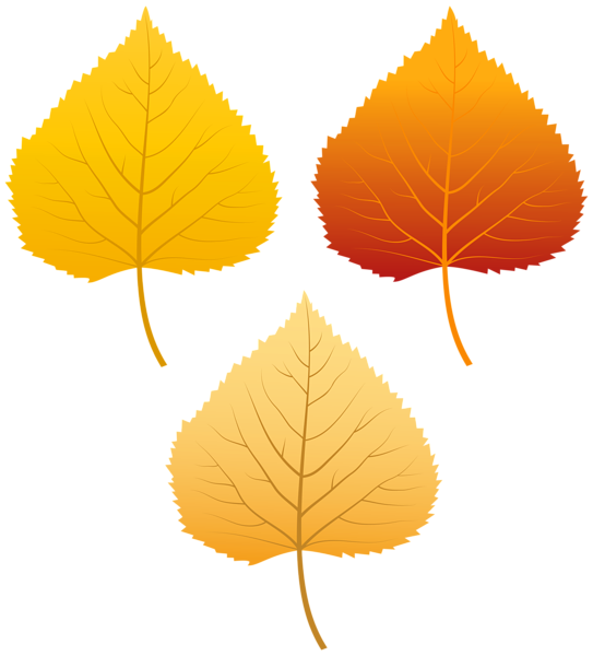 This png image - Autumn Leaves 3 Colors Transparent Clipart, is available for free download