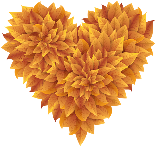This png image - Autumn Leaves Heart Clipart PNG Image, is available for free download