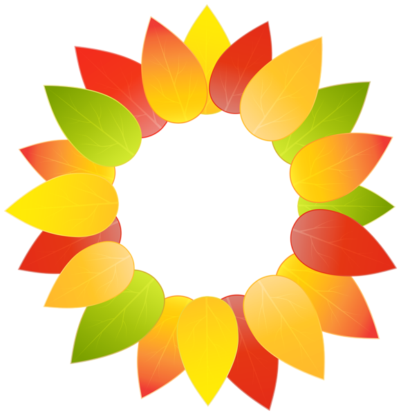 This png image - Autumn Leaves Round Border Frame PNG Clip Art Image, is available for free download