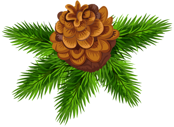 This png image - Cone with Pine Branches PNG Clip Art Image, is available for free download