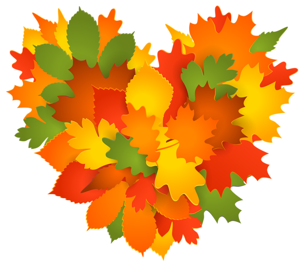 This png image - Fall Heart of Leaves PNG Clip Art Image, is available for free download