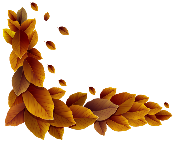 This png image - Fall Leaves Corner Decor PNG Clipart Image, is available for free download
