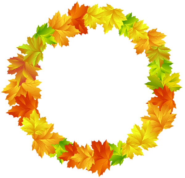This png image - Fall Leaves Round Border Frame PNG Clip Art Image, is available for free download
