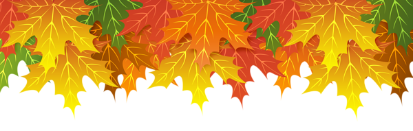 Fall Leaves Upper Border PNG Clip Art Image | Gallery Yopriceville ...