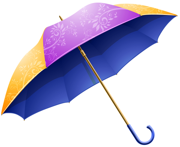 This png image - Purple Yellow Umbrella PNG Clipart Image, is available for free download