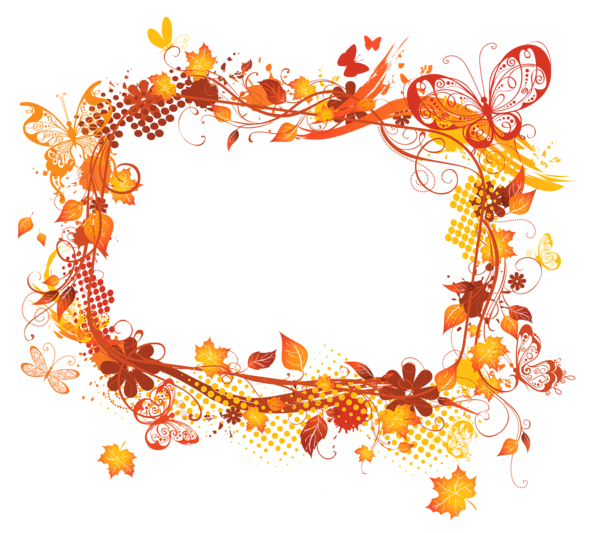 This png image - Transparent Fall Frame Decor, is available for free download