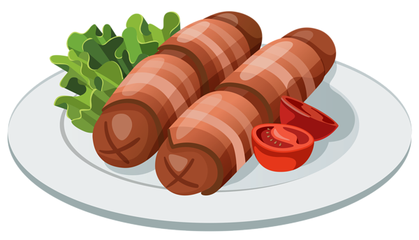 This png image - Grilled Sausages PNG Vector Clipart, is available for free download