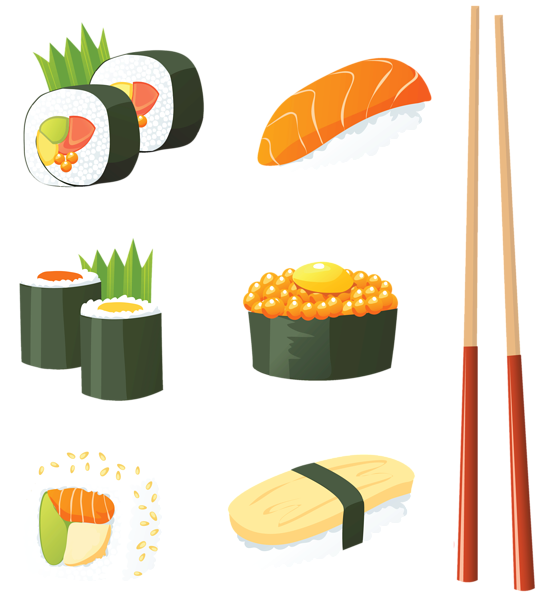 This png image - Japanese Sushi PNG Vector Clipart, is available for free download