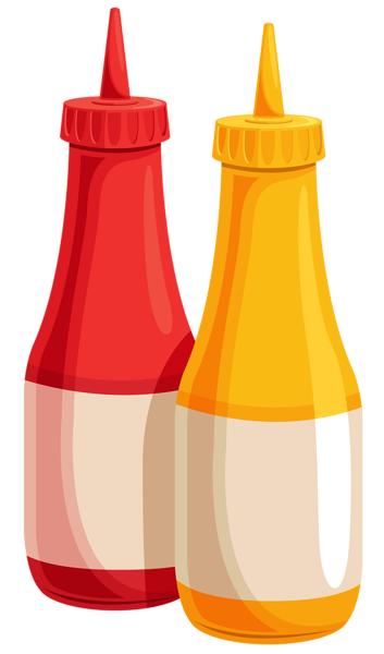 This png image - Ketchup and Mustard Bottles PNG Clipart Image, is available for free download