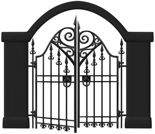 Black Gate PNG Clipart | Gallery Yopriceville - High-Quality Images and