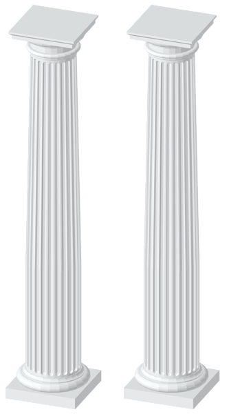 This png image - White Columns Transparent PNG Clip Art Image, is available for free download