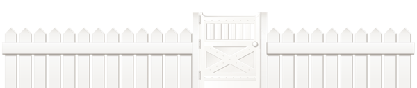 This png image - White Fence with Door PNG Clipart Picture, is available for free download