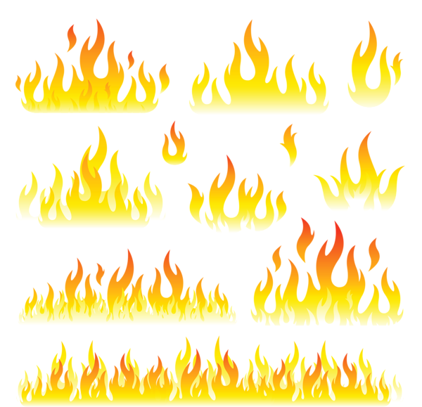 This png image - Flames Set PNG Clipart Picture, is available for free download