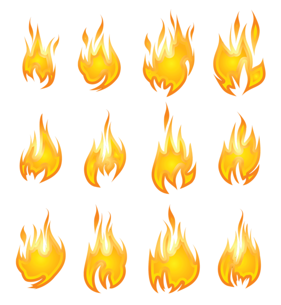 This png image - Transparent Flames Set PNG Clipart, is available for free download