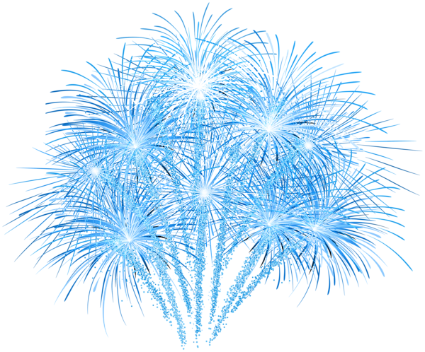 This png image - Blue Fireworks Decor PNG Clipart, is available for free download