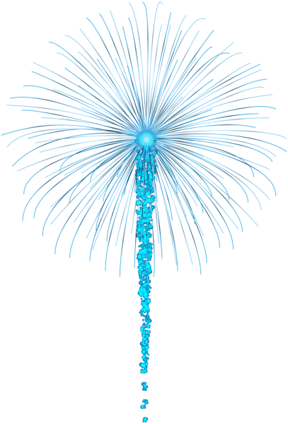 This png image - Blue Fireworks for Dark Images PNG Clip Art, is available for free download