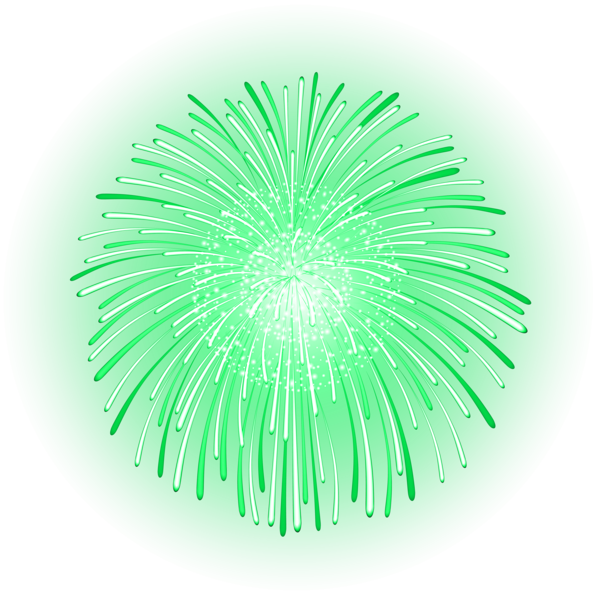 This png image - Fireworks Decor Green PNG Transparent Clipart, is available for free download