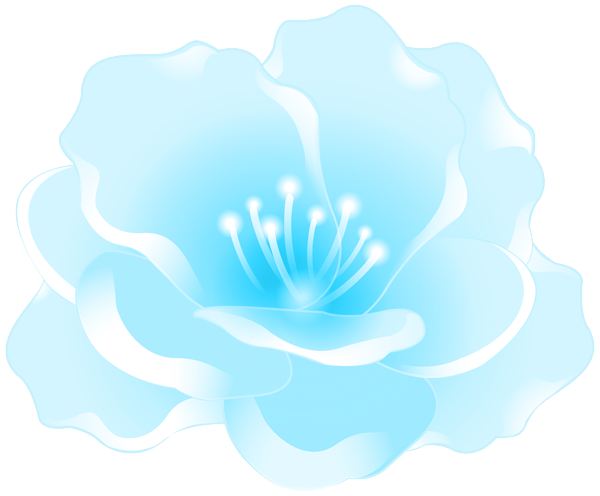 This png image - Artistic Blue Flower PNG Clipart, is available for free download