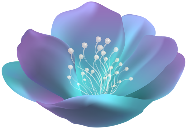 This png image - Blue Beautiful Flower PNG Transparent Clipart, is available for free download