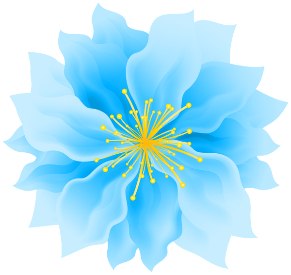 This png image - Blue Cute Flower PNG Transparent Clipart, is available for free download