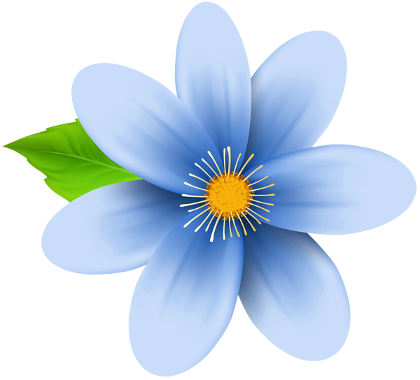 This png image - Blue Flower Clip Art Image, is available for free download