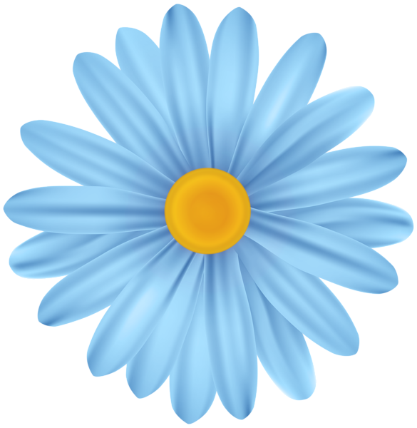 Blue Flower Daisy PNG Transparent Clipart | Gallery Yopriceville - High ...