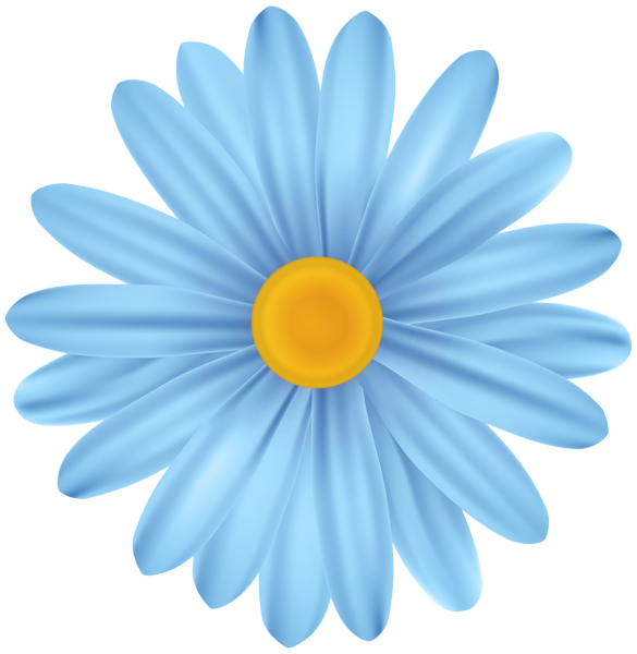 This png image - Blue Flower Daisy PNG Transparent Clipart, is available for free download