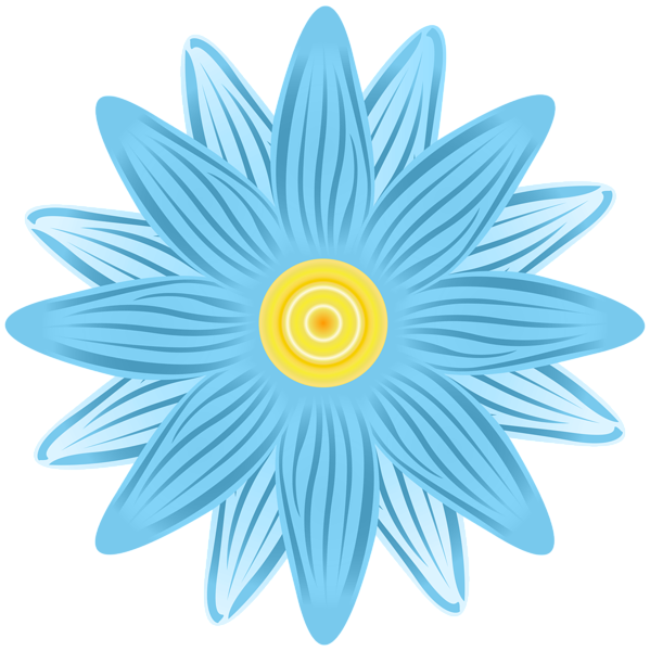 This png image - Blue Flower Deco PNG Transparent Clipart, is available for free download